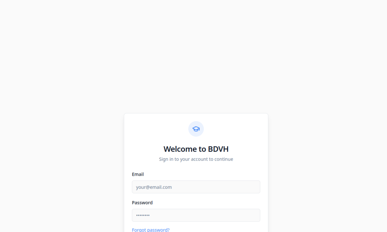 BDVH CRM screenshot